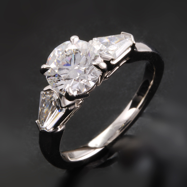 Round Ideal Cut Diamond Ring by Amerigold