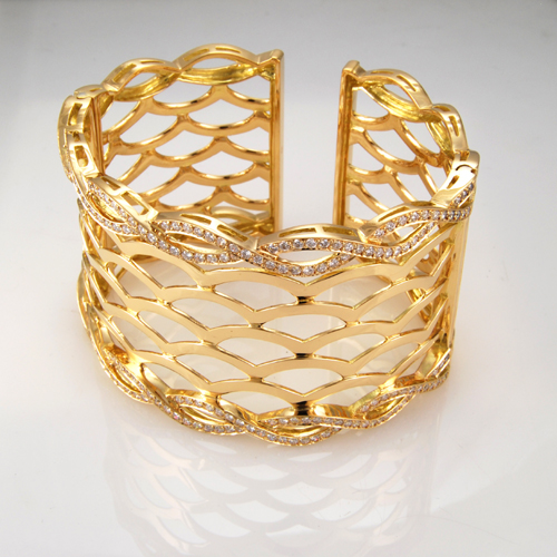 Gold Bangle Custom Designed Jewelry by Amerigold
